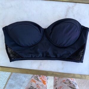 Black Strapless Bikini Top